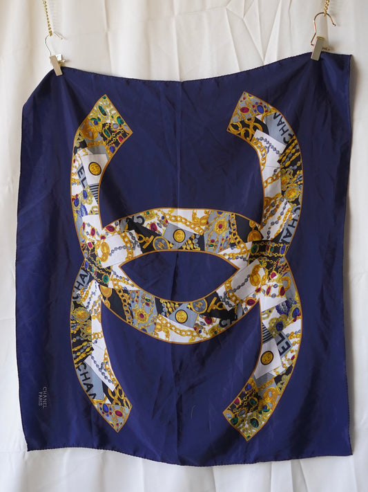 Authentic vintage Chanel silk scarf