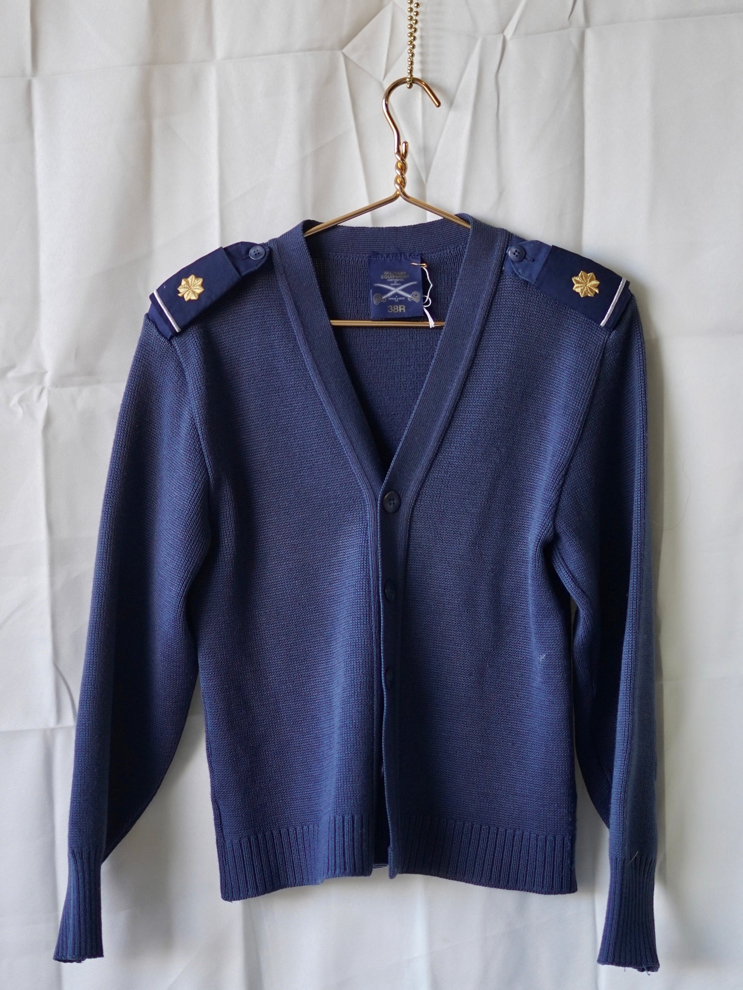 Vintage navy military cardigan