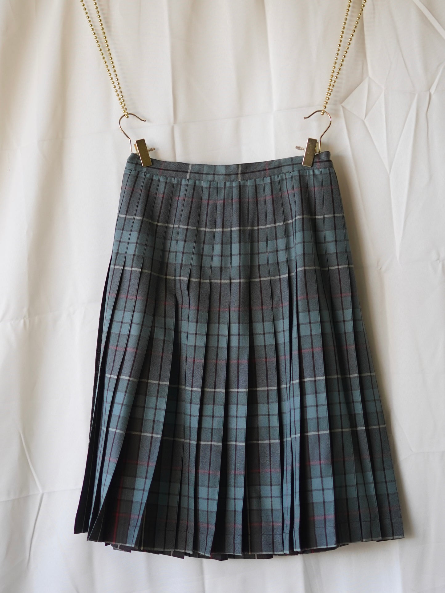 Vintage Pendleton 100% wool reversible plaid skirt