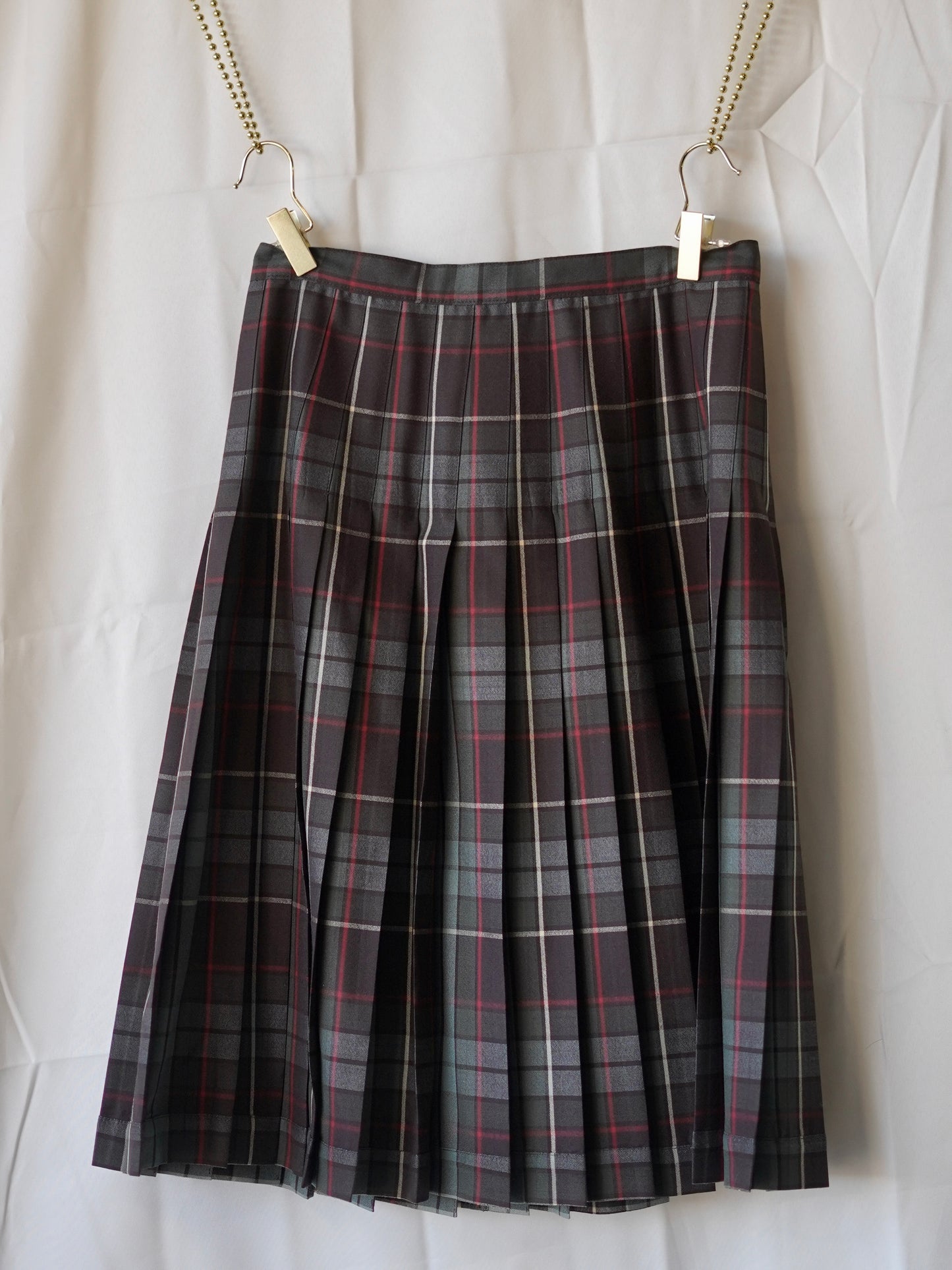 Vintage Pendleton 100% wool reversible plaid skirt