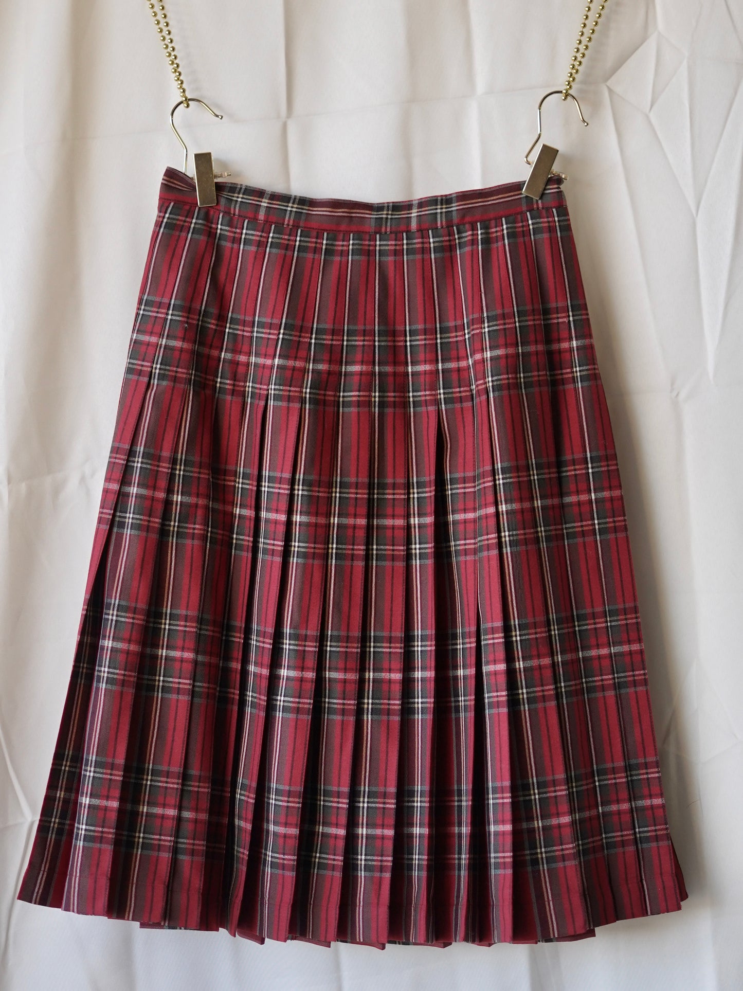 Vintage Pendleton 100% wool reversible plaid skirt